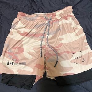 gym shorts with built in compression